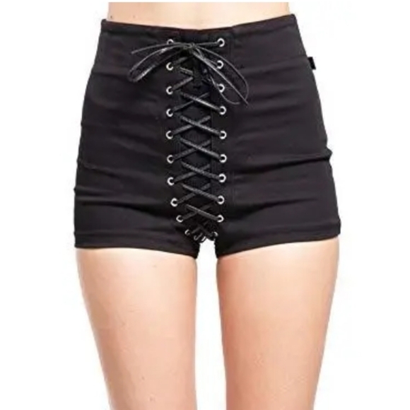 Tripp nyc Pants - Tripp NYC Lace up Corset Shorts 29 / 9 Gothic Punk Corset Cosplay Sexy Bootie